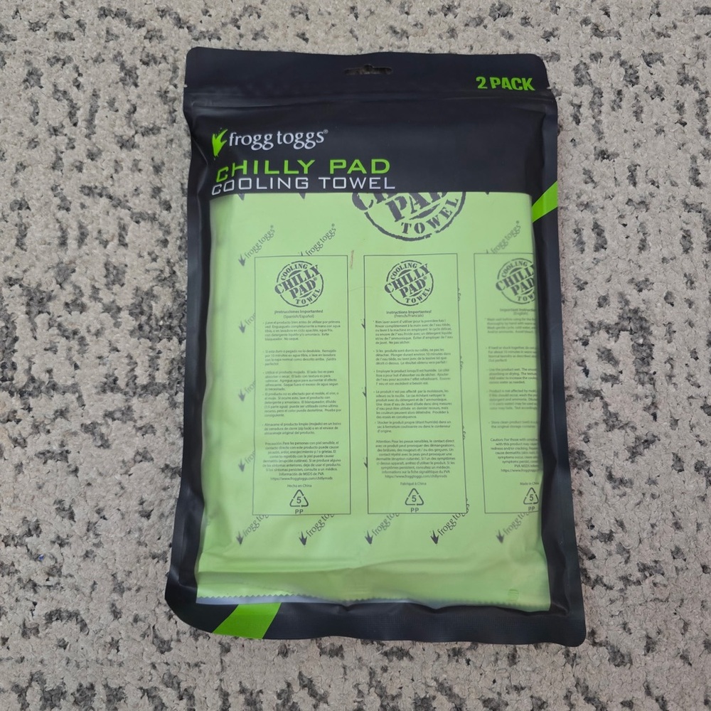 Frogg Toggs Chilly Pad‎ Cooling Towel 2 Pack Green Evaporative Sports